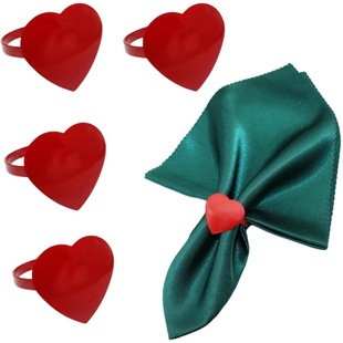 in stock hotel red festive love napkin ring boutique napkin buckle napkin ring cloth ring manufacturers wholesale
