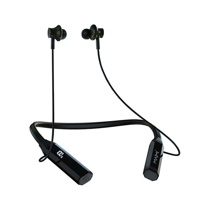 麦無HL27超ロング航続適用tfカードデジタル磁気吸引ステレオマイク付き首付スポーツbluetoothイヤホン|undefined