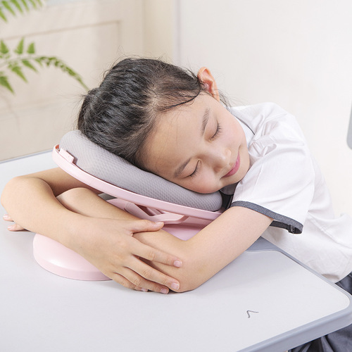 Gold three-speed nap pillow for primary school students, portable folding nap pillow, children's nap pillow, nap pillow
