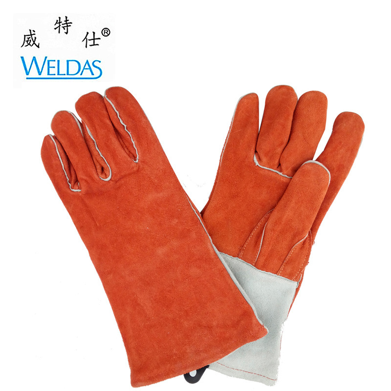 威特仕10-0328电焊手套气焊牛皮耐磨耐高温劳保手套隔热焊接加厚