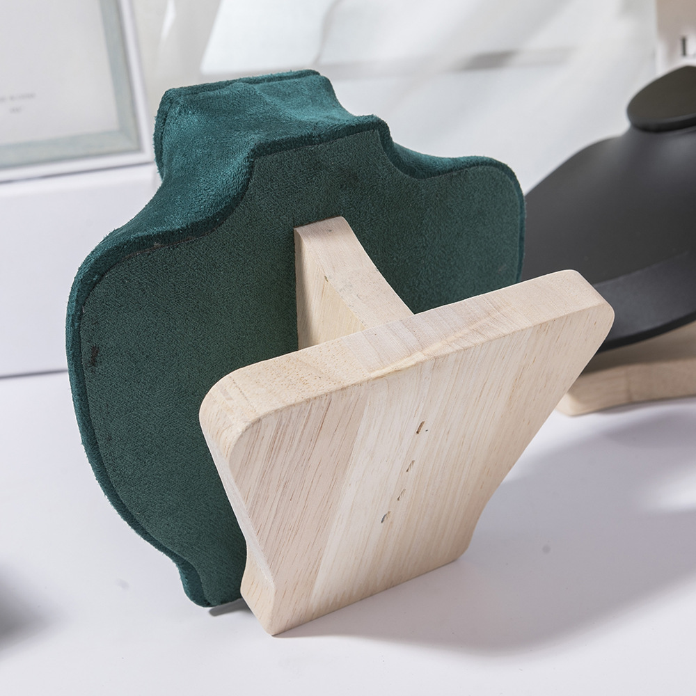 Solid Color Pattern Patchwork Design 1 Piece Solid Wood Elegant Solid Color Jewelry Rack