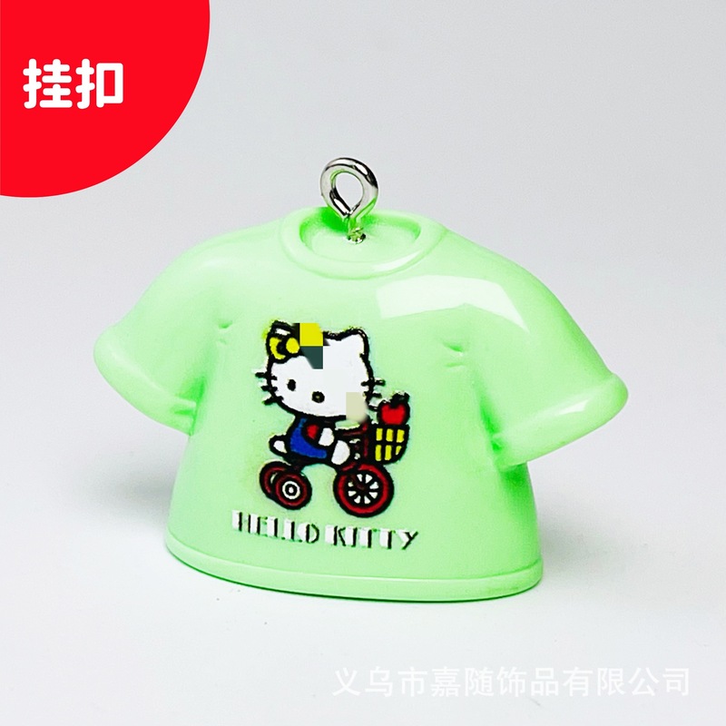 手工diy仿真迷你KT短袖T恤微缩模型书包钥匙手机壳挂件饰品配件|undefined