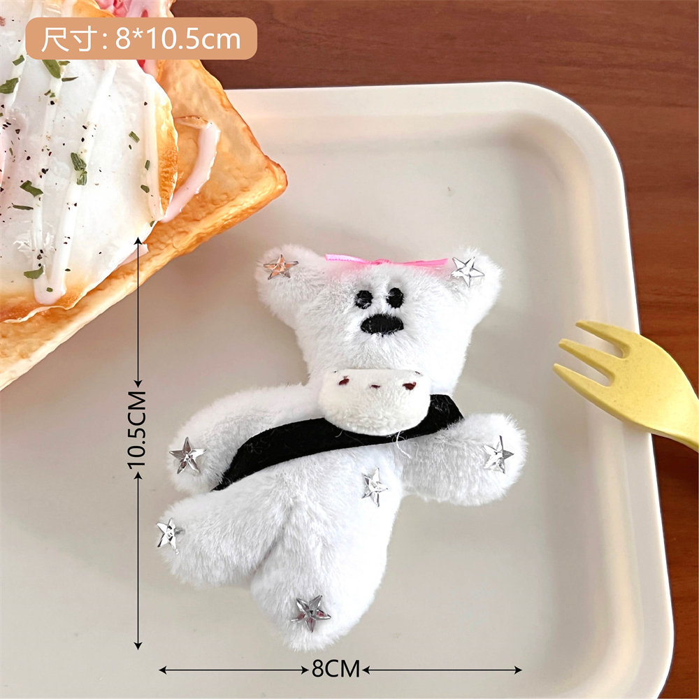 Caricatura encantadora oso de dibujos animados boca de pato clips para el cabello corazón de una niña muñeca de peluche salvaje rompiendo el cabello de mar clips para el cabello