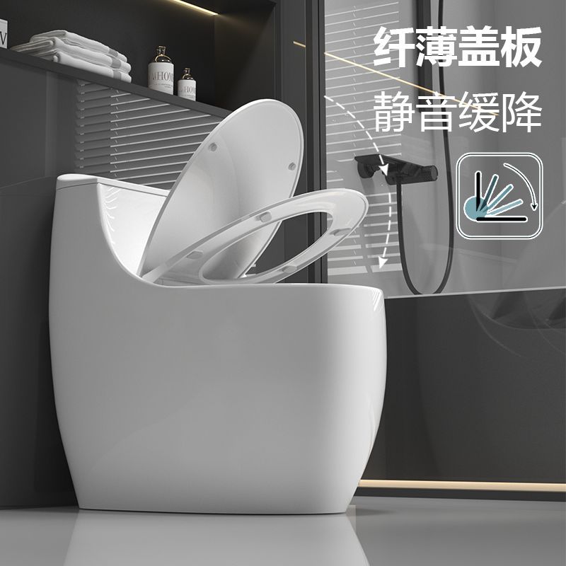 Nuevo hogar interior personalizado anti-bloqueo de una sola pieza fila de piso ultra-alto sifón moderno simple inodoro redondo al por mayor