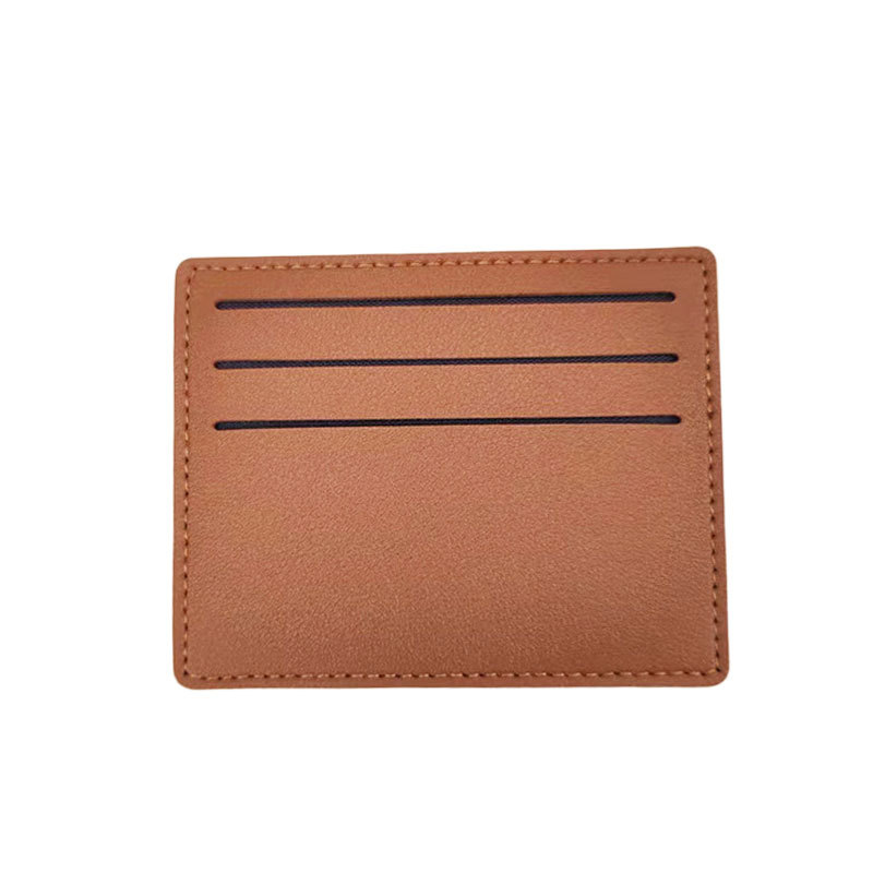 Fábrica de stock de tarjeta de gran capacidad de color sólido tarjeta pequeña bolsa de tarjeta multi tarjeta universal pequeña tarjeta de cuero pu bolsa de tarjeta al por mayor