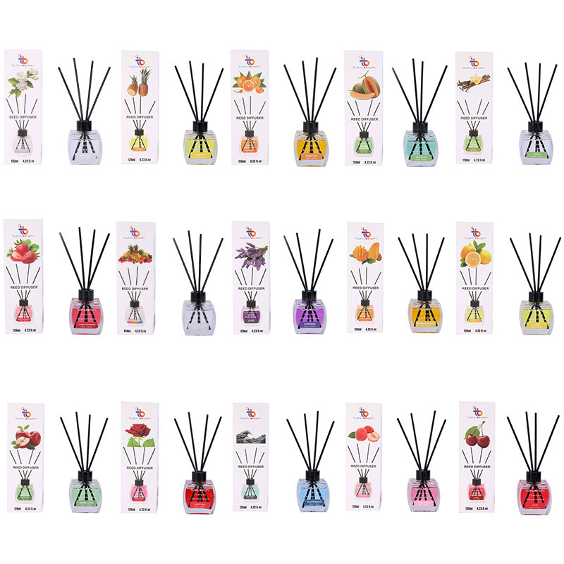 120ml Reed Diffuser Natural Essential Oil Fragrance Air Freshener for Bedroom Office Home Aromatherapy Perfume
