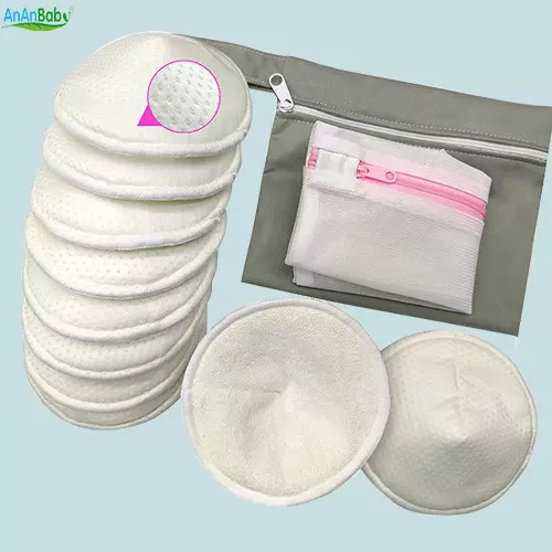 亚马逊爆款四层点塑防滑防溢乳垫竹纤维亲肤透气可洗碗状乳贴防漏