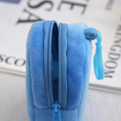 Candy-colored plush small backpack solid-color backpack simple and cute solid-color coin bag backpack identity card holder wholesale