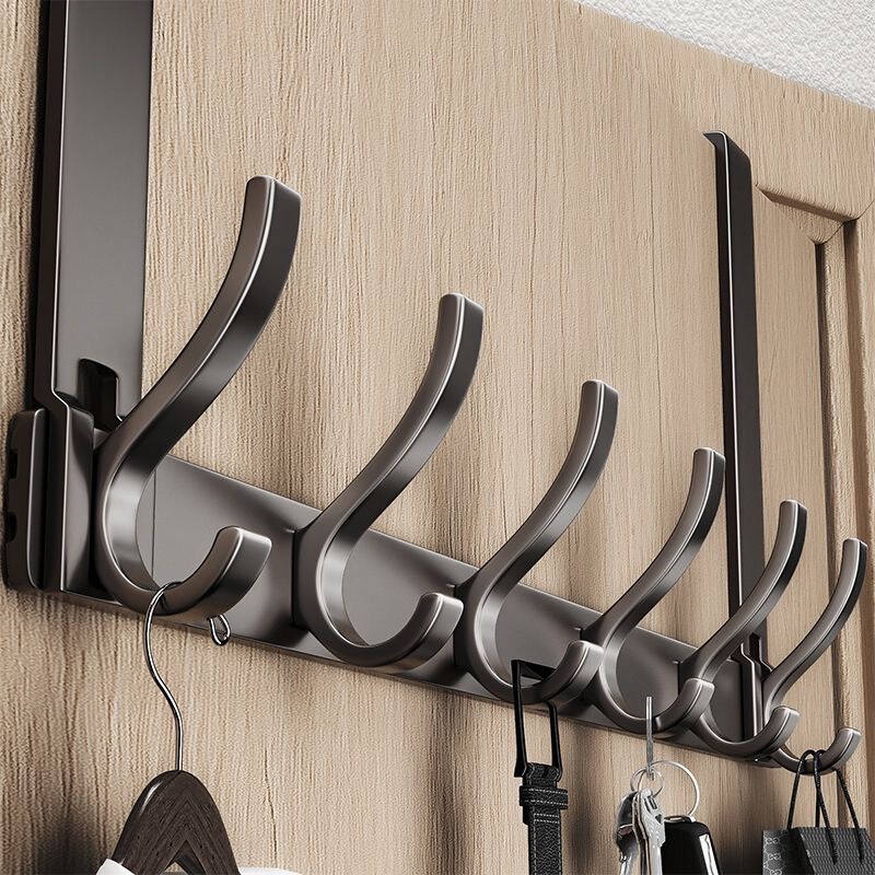Over-The-Door Hook, No-Drill Clothes Rack, Storage Rack for Clothes, Entryway Door Hanger, Wall-Mounted Coat Hook