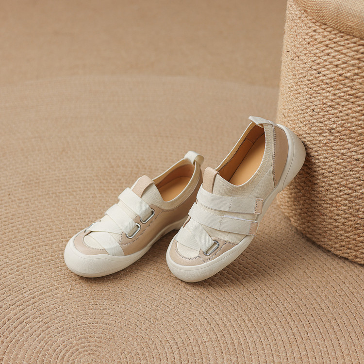 Giày sneaker nữ chunky đế dày da dê phối màu cao cấp — màu đen, màu trắng ngà chi tiết 80