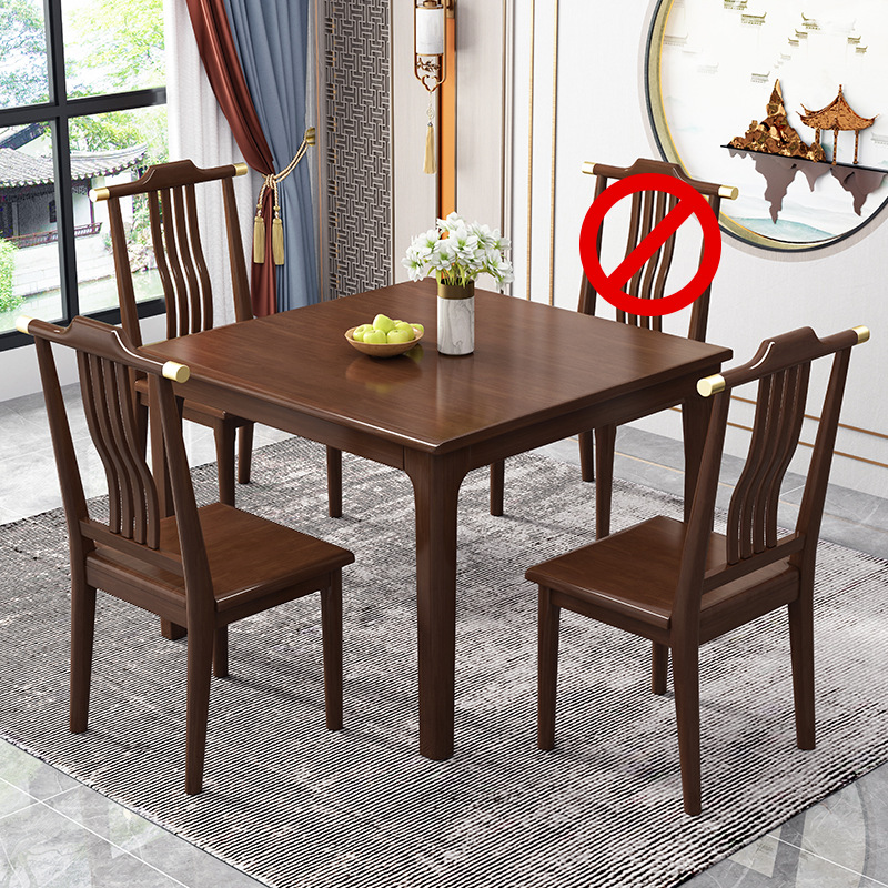 Mesa de comedor de madera maciza cuadrada pequeño apartamento casa pequeña mesa cuadrada moderna mesa de madera de ocio chino sala de alquiler pequeña mesa de té