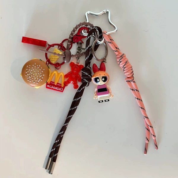 Red little police officer Burger MIU is a pendant