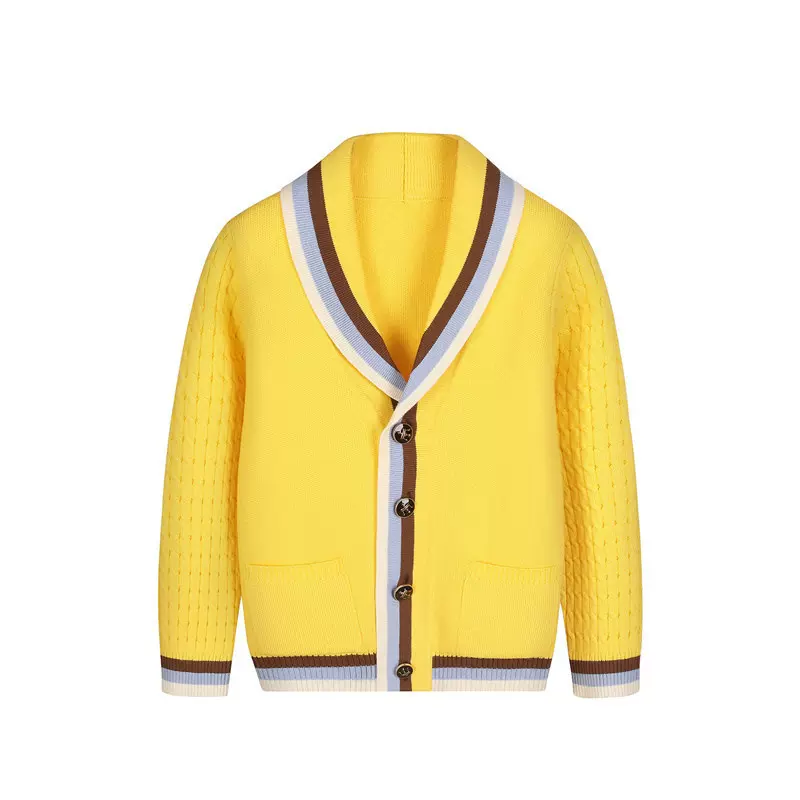 小学生校服英伦风春秋童装表演服开衫纯棉毛衣班服幼儿园园服