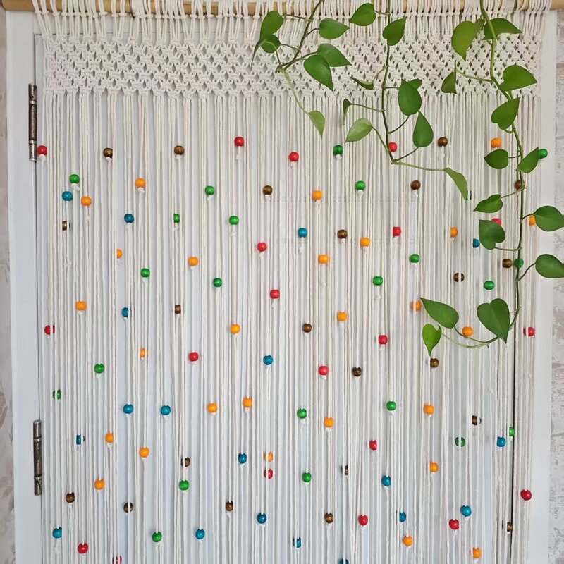 New Style Door Curtain Wholesale Cotton Rope Woven Tapestry Simple Wall Hanging Decoration Bohemian Style Modern Decorative Hanging Curtain