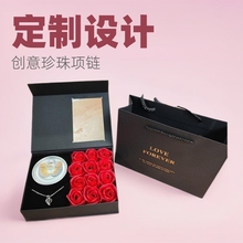 跨境打火机礼盒创意贝壳珍珠项链盒子12朵香皂花盒小钢炮剃须刀盒