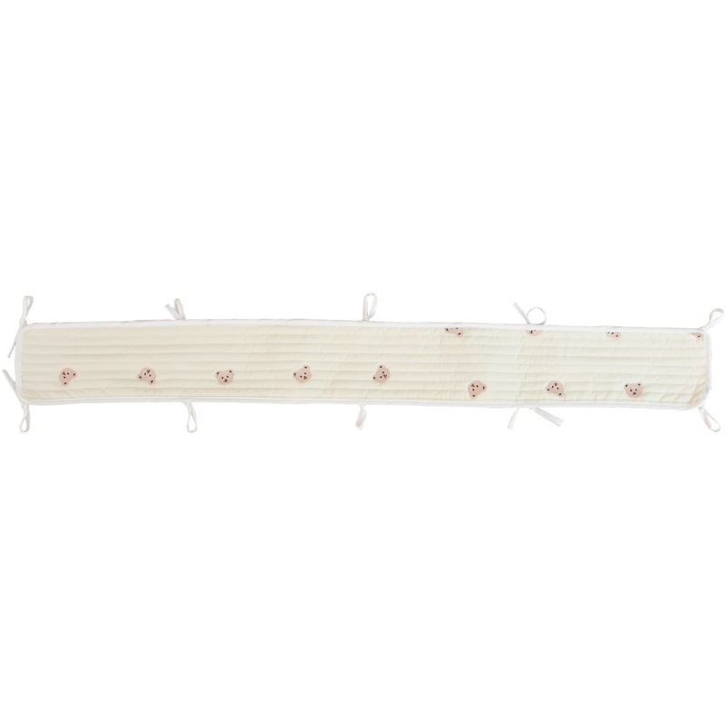 Cross-border source double-sided crepe beige fence soft bag anti-collision bed cover pure cotton soft anti-bite protective strip tide