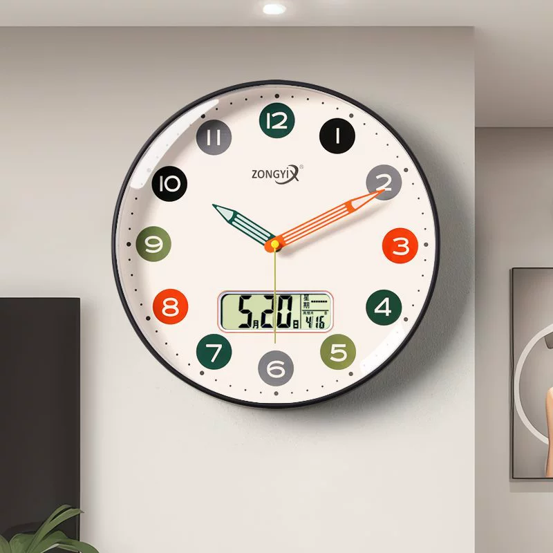 Quartz creative wall calendar, watch, internet celebrity