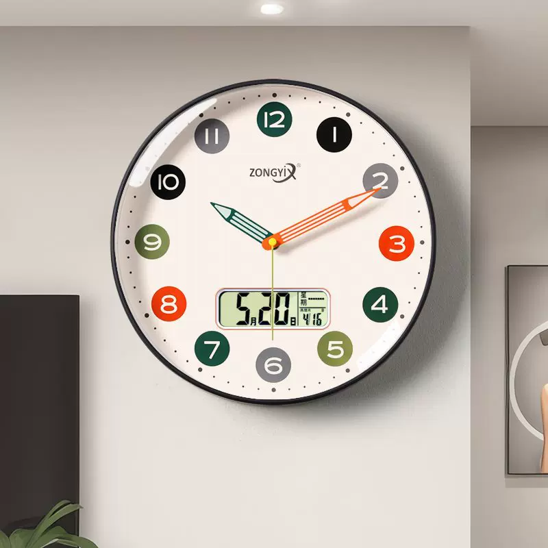 Quartz creative wall calendar, watch, internet celebrity