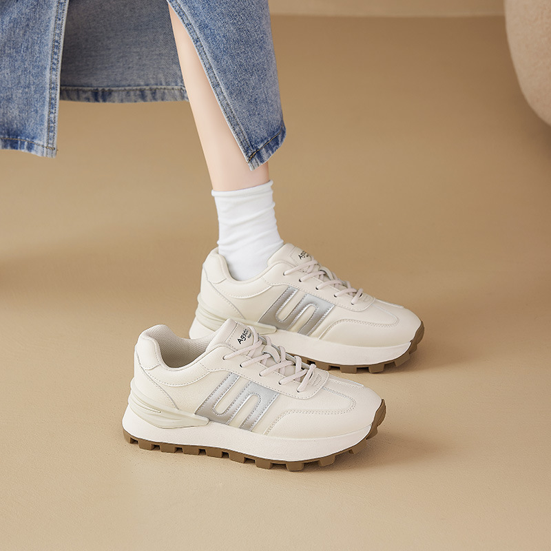 Augu Lion Dengde zapatos de entrenamiento para mujeres 2026 primavera nuevo muffin casuales zapatos de suela gruesa zapatos de skate estudiantes