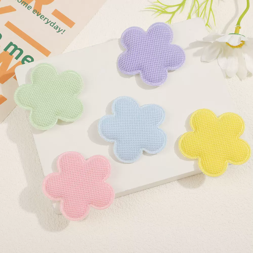 花朵DIY饰品配件 儿童发箍发夹配饰 布艺刺绣贴 服装破洞补丁贴