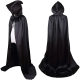 Halloween cloak children adult satin cloak stand collar hooded black death cloak black cloak
