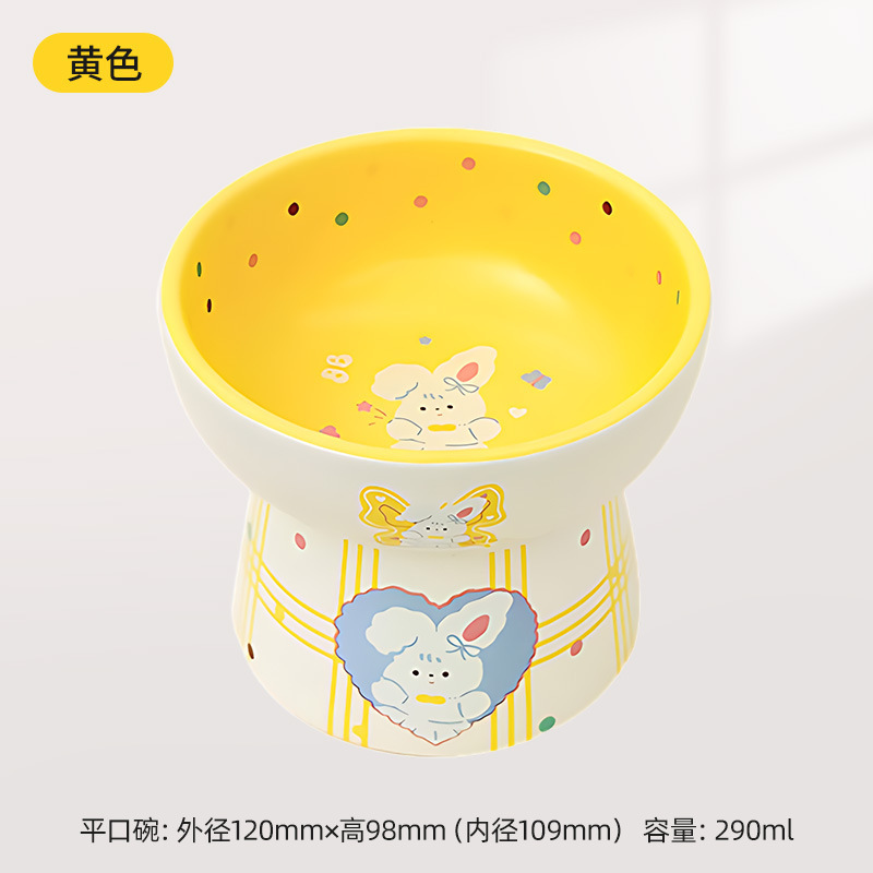 創造的な猫ボウルセラミック保護頚椎猫ボウルキャットフードボウル水ボウル猫ボウル犬ボウル傾斜口ペットボウル転倒防止|undefined