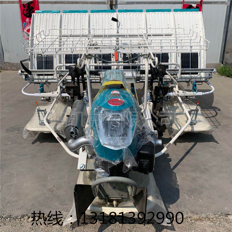 四行六行步进式手扶水稻插秧机水田用 农用全自动汽油栽苗育