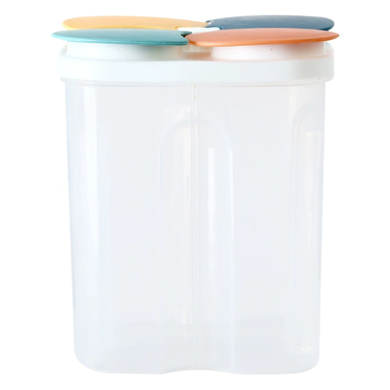 Бак для хлопьев Прозрачный контейнер для хранения Ящик для хранения продуктов Кухонные принадлежности Влагостойкий герметичный отсек с крышкой Бак