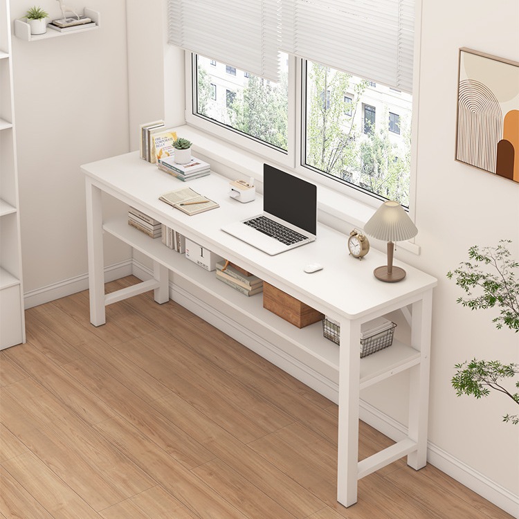 Mesa larga simple y estrecha para el hogar, escritorio de dormitorio, escritorio de estudio, escritorio de escritorio de escritorio simple