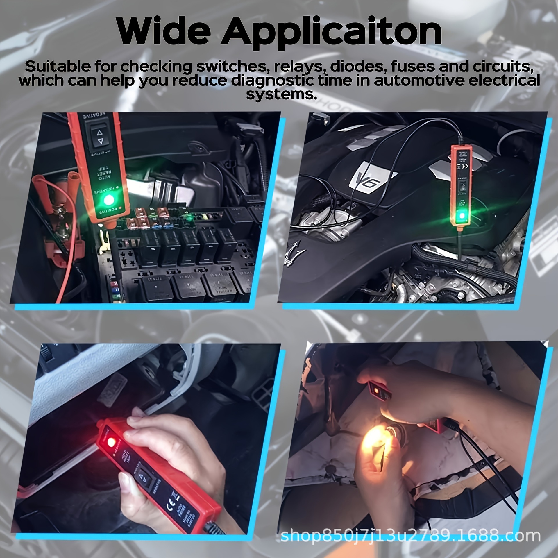 EM285 Automotive Circuit Detector Tester 6-24V Power Voltage Test Probe Power Voltage Testing Machine