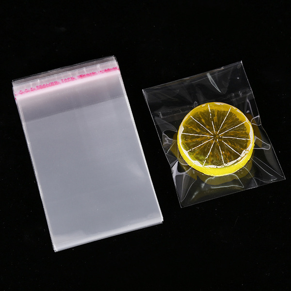 Transparent self-adhesive pack