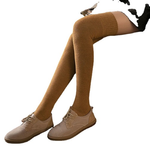 Thickened warm stockings for women, Korean style adult over-the-knee socks, terry long socks for women, mid-calf autumn and winter plus velvet high tube