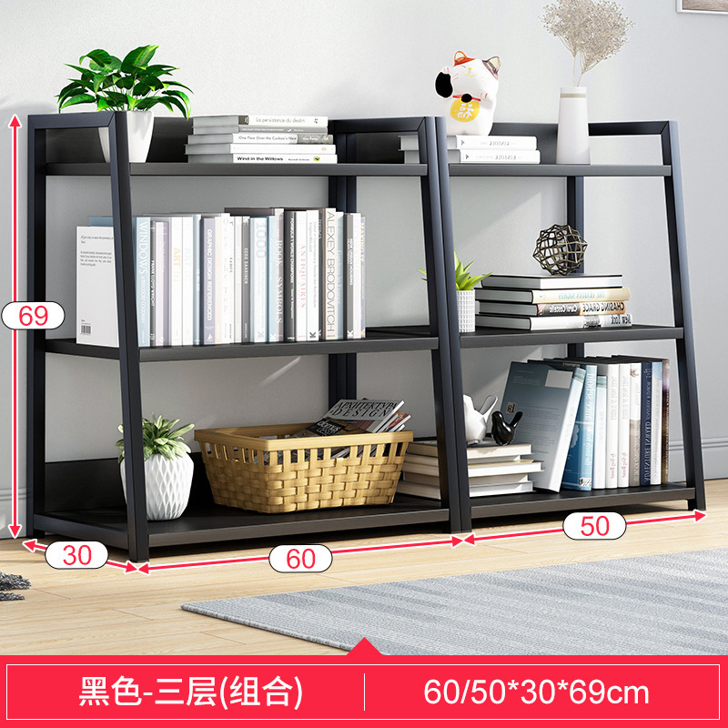 Estantería de madera de acero piso multifuncional estante de almacenamiento simple estante de almacenamiento de múltiples capas combinación práctica estante de exhibición de estantería