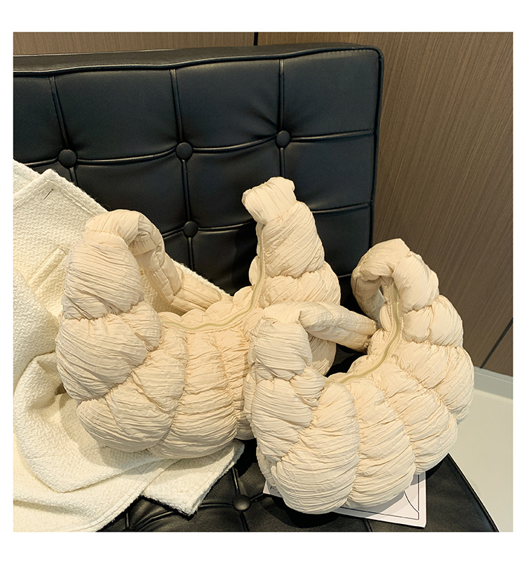 Women's Bags new croissant cloud bag pleated one shoulder crossbody sponge light versatile casual fashion dumpling women's bag_ipsvogv.com