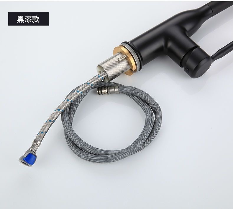 Guangdong gun gray pull-out kitchen cold and hot splash-proof faucet, all-copper kitchen sink telescopic faucet undefined