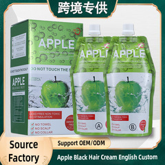 国境を越えた源工場清水リンゴ黒油泡染apple対外貿易自然黒染毛ペースト1000ml
