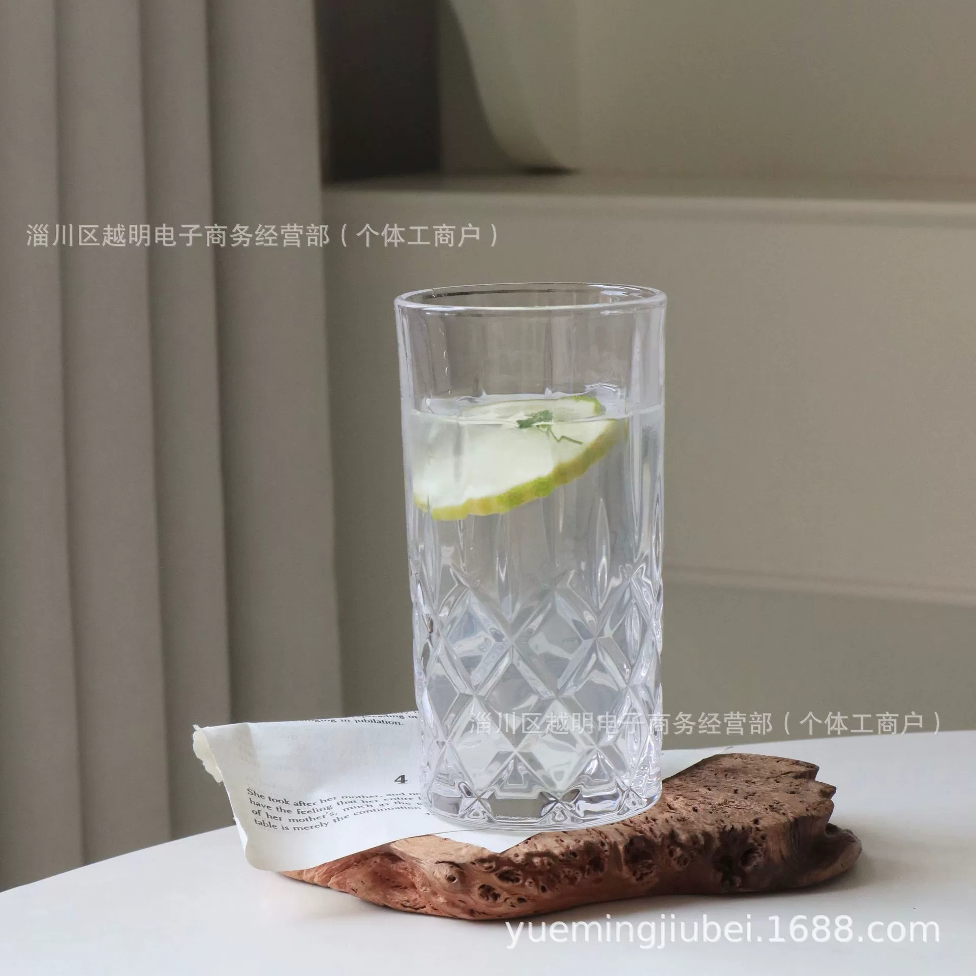 High quality set, transparent retro glass