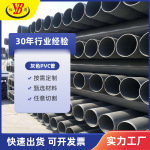 裕博厂家直销 灰色PVC给水管农田灌溉管 排水管打井管规格齐全