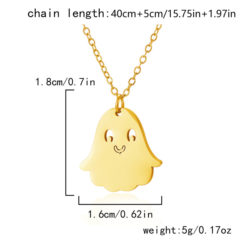 メーカー直売の新型ハロウィンアクセサリーの幽霊のネックレスのファッションはステンレスのカボチャのクモのネックレスの卸売りになります。|undefined