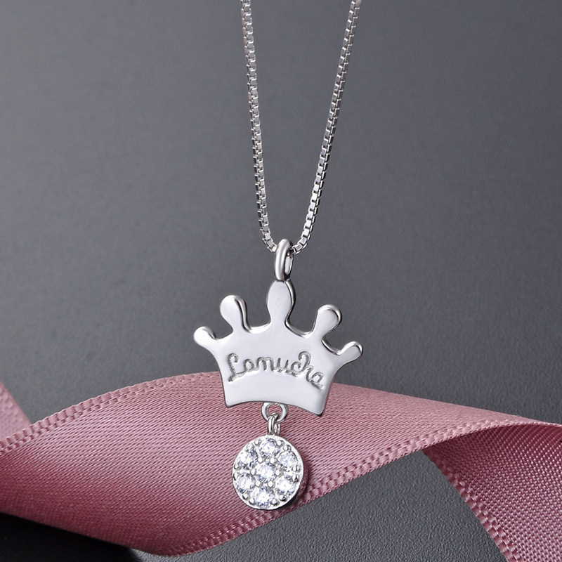 S925 letras de plata esterlina pequeñas joyerías colgantes para mujeres frescas y simples colgantes de piedra de micro-cromo accesorios de chicas estudiantes cortos