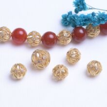 ��ɫ14K����΢��ʯ�U���򻨰�����ִ����DIY��朴����Ʒ���