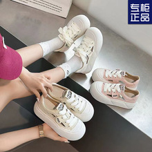 镂空小白鞋女夏季甜美百搭透气大头圆头娃娃休闲运动超软面包板鞋