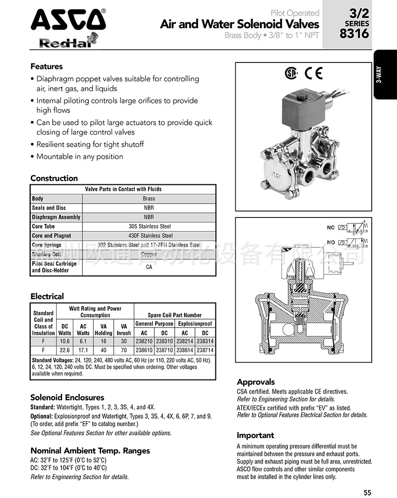 8316P064 100240AC/DC美国ASCO电磁阀阿里巴巴