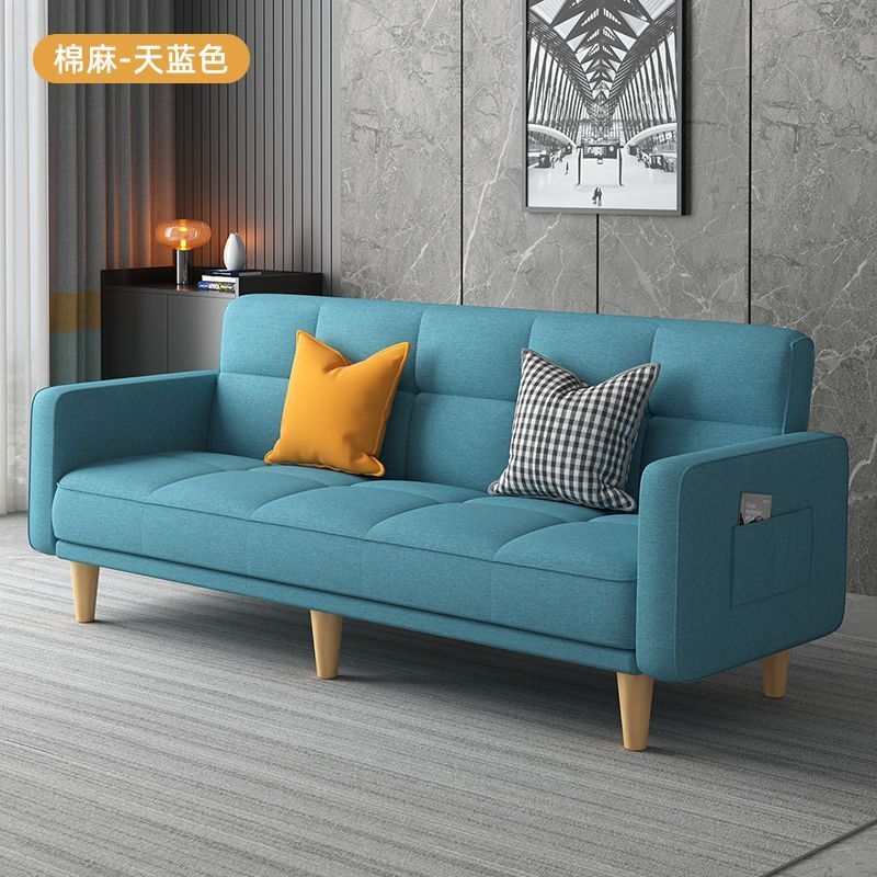 Ocio nórdico 2025 sofá pequeño tipo de alquiler dormitorio plegable sofá doble de lujo ligero plegable