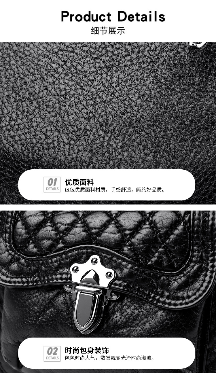 2023 New Mom Commuting Large Capacity tote handbag, washed leather pu women's bag, polyester single-shoulder bag undefined