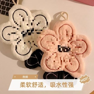 Rich and Wealthy Hand Towel Hanging Type, Cute, Super Absorbent, Thickened Towel Handkerchief, Odor-Resistant for Kitchen and Bathroom