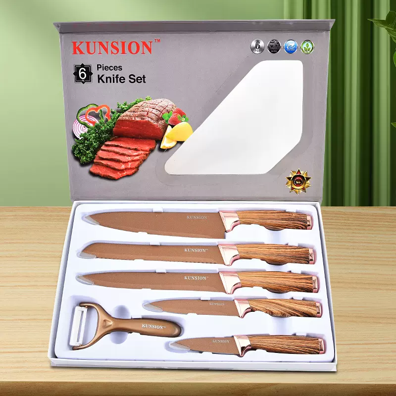 跨境厨房不锈钢刀具套装家用厨师刀切片刀厨师刀宿舍锋利水果刀