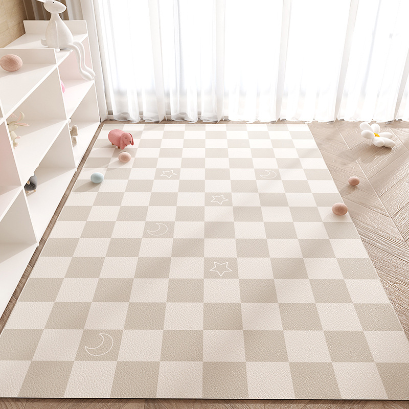 漫画かわいいゲームパッド家庭用拭き取りフリーレザーカーペット裁断可能防水防油リビングカーペット