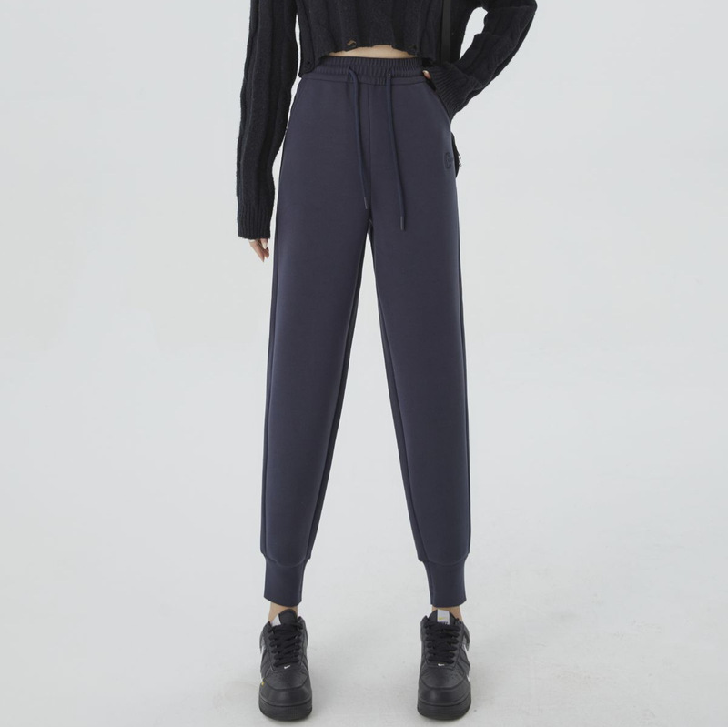 [Mu Si velvet windproof pants] winter women's new 700g double-sided Mu Si velvet sports men's and women's casual bathroom pants