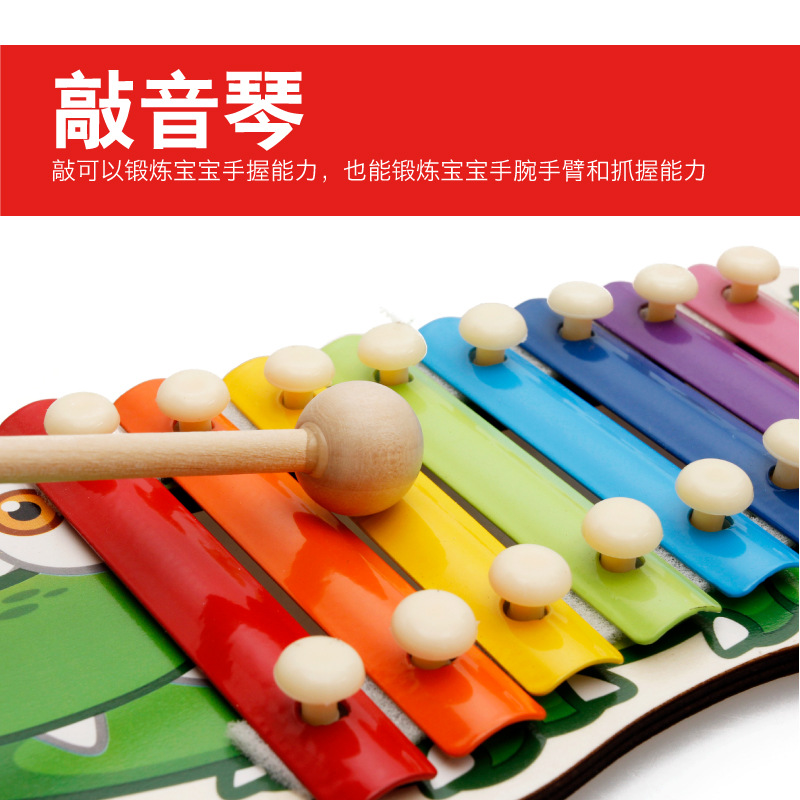 1-3 year old baby eight tone xylophone children's puzzle early education music training hand tapping piano toys